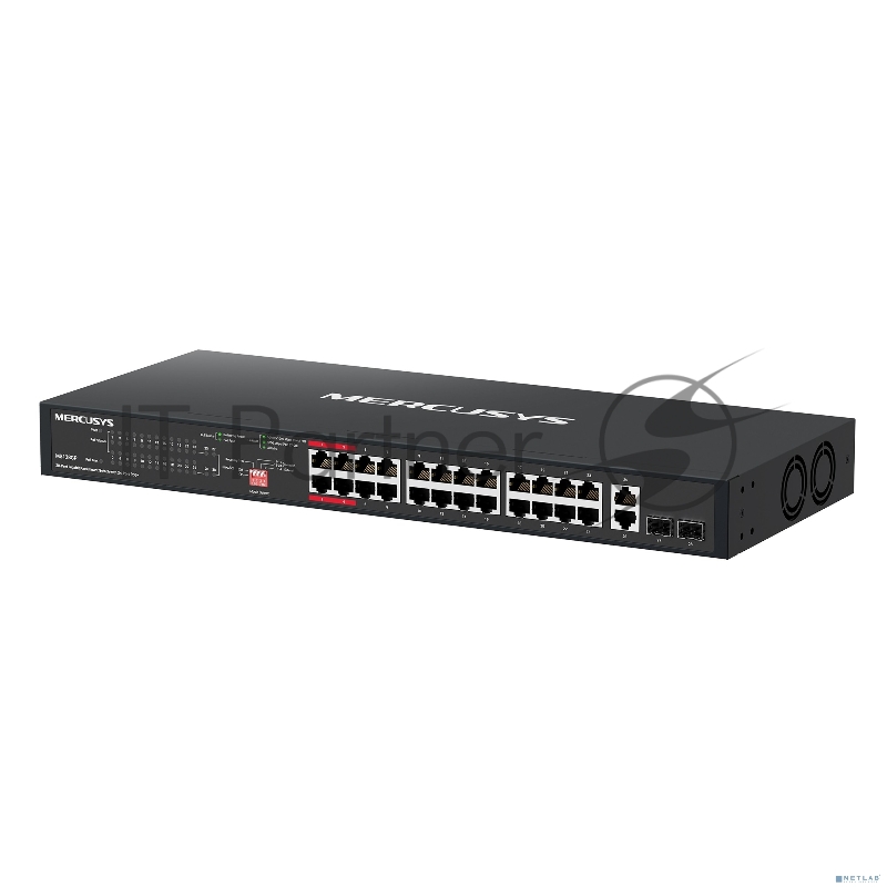 Гигабитный 28-портовый монтируемый в стойку коммутатор Mercusys MS128GP с 24 портами PoE+