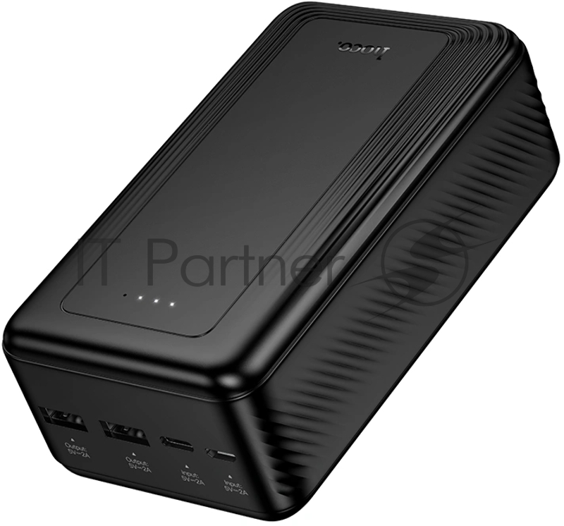 Внешний аккумулятор 30000mAh 2USB+1Type-C+1micro USB 2.0A Hoco J165B (Black)