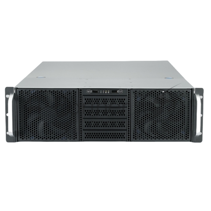 Серверный корпус YCC YRM-36514A0, 3U, E-ATX, w/o PSU, int. 10x3,5 + 4x3,5/2,5 HDD bays, 2x120mm front fans, 3x120mm middle fans, 2x60mm rear fans, 2xUSB 2.0, 5xFH PCIe vertical slots, 1xFHFL PCIe horizontal slot, depth 650mm, support ATX PSU, no rail