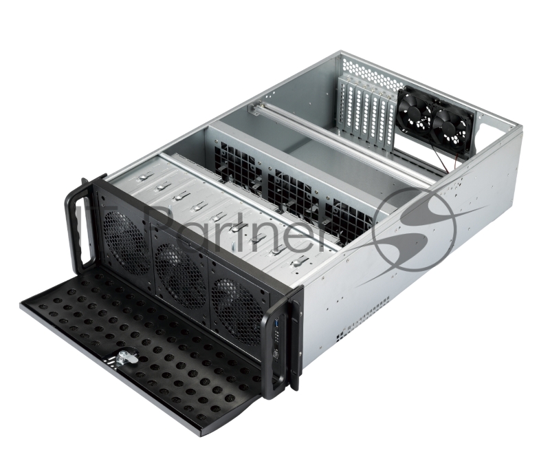 Серверный корпус YCC YRM-46515A0, 4U, E-ATX, w/o PSU,int. 15x3,5 HDD bays, 3x120mm front fans, 3x120mm middle fans, 2xUSB 2.0, 7xFHFL PCIe slots, depth 650mm, support ATX PSU