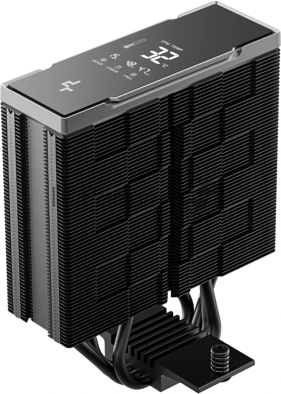 Кулер для процессора DEEPCOOL AK400 G2 DIGITAL NYX LGA1851/1700/1200/115X/AM5/AM4 (12шт/кор, TDP 220W, PWM, Fan 120mm, 4 тепл. трубки, черный) RET