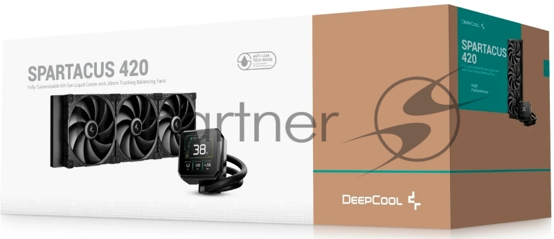 Система водяного охлаждения Deepcool Spartacus 420 ARGB Soc-AM5/AM4/1200/1700/1851 черный 4-pin 32.89dB Al LCD 2647gr Ret (R-SPT420-BKDSMP-G-1)