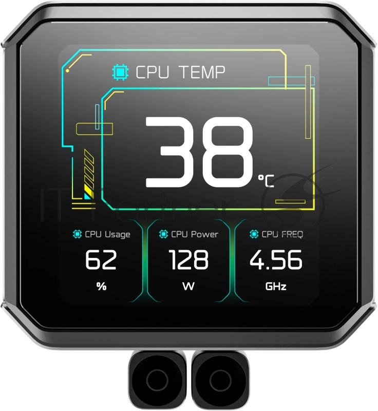 Система водяного охлаждения Deepcool Spartacus 420 ARGB Soc-AM5/AM4/1200/1700/1851 черный 4-pin 32.89dB Al LCD 2647gr Ret (R-SPT420-BKDSMP-G-1)