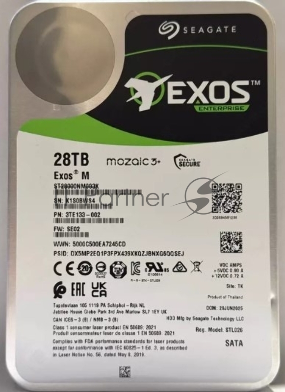 Жесткий диск серверный Seagate 3.5 28TB Exos M SATA ST28000NM003K