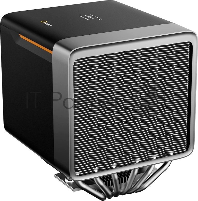 Кулер для процессора CPU Cooler Ocypus Delta A62 EX BK Digital (250W, 4-pin PWM, LED temp., 160mm, Al/Cu, 6x6mm, 2x120mm, 70CFM, 31dBA, 1800RPM, S: 1851/1700/1200/115X, AM5/AM4, black)