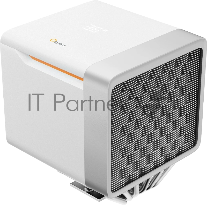 Кулер для процессора CPU Cooler Ocypus Delta A62 EX WH Digital (250W, 4-pin PWM, LED temp., 160mm, Al/Cu, 6x6mm, 2x120mm, 70CFM, 31dBA, 1800RPM, S: 1851/1700/1200/115X, AM5/AM4, white)