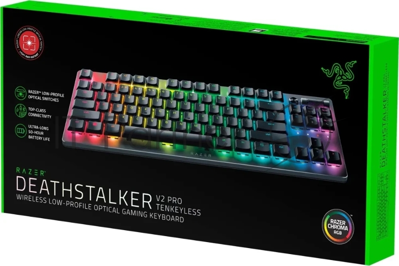 Клавиатура беспроводная RAZER Deathstalker V2 Pro TKL (RZ03-04370100-R3M1) Red Linear