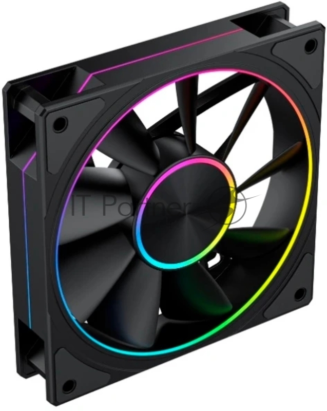 Вентилятор для корпуса Eurocase EU-FN120ARGB2002_8+18 BL YF12023 Black,120 ARGB fan 3pin+AURA 5V3pin female and male connector with brown box,3pcs in