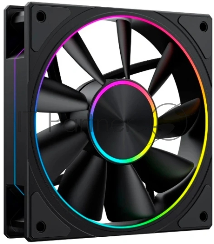Вентилятор для корпуса Eurocase EU-FN120ARGB2002_8+18 BL YF12023 Black,120 ARGB fan 3pin+AURA 5V3pin female and male connector with brown box,3pcs in