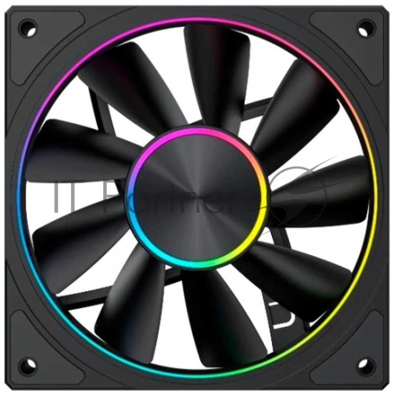 Вентилятор для корпуса Eurocase EU-FN120ARGB2002_8+18 BL YF12023 Black,120 ARGB fan 3pin+AURA 5V3pin female and male connector with brown box,3pcs in