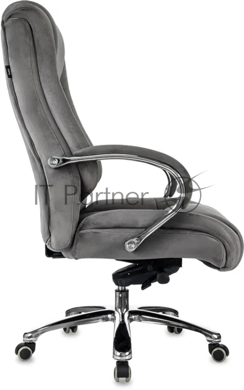 Кресло руководителя Бюрократ T-9925SL Fabric темно-серый Holland 18 крестов. металл хром