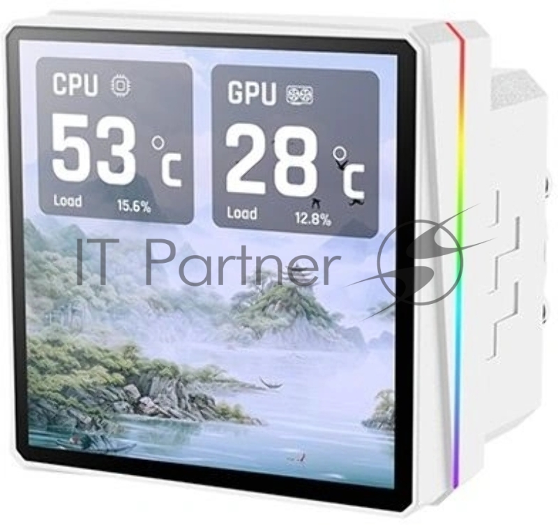 Система водяного охлаждения Thermaltake TH360 V3 Ultra Snow ARGB Soc-AM5/AM4/1200/1700/1851 белый 4-pin 37.8dB Al LCD 365W Ret (CL-W476-PL12SW-A)