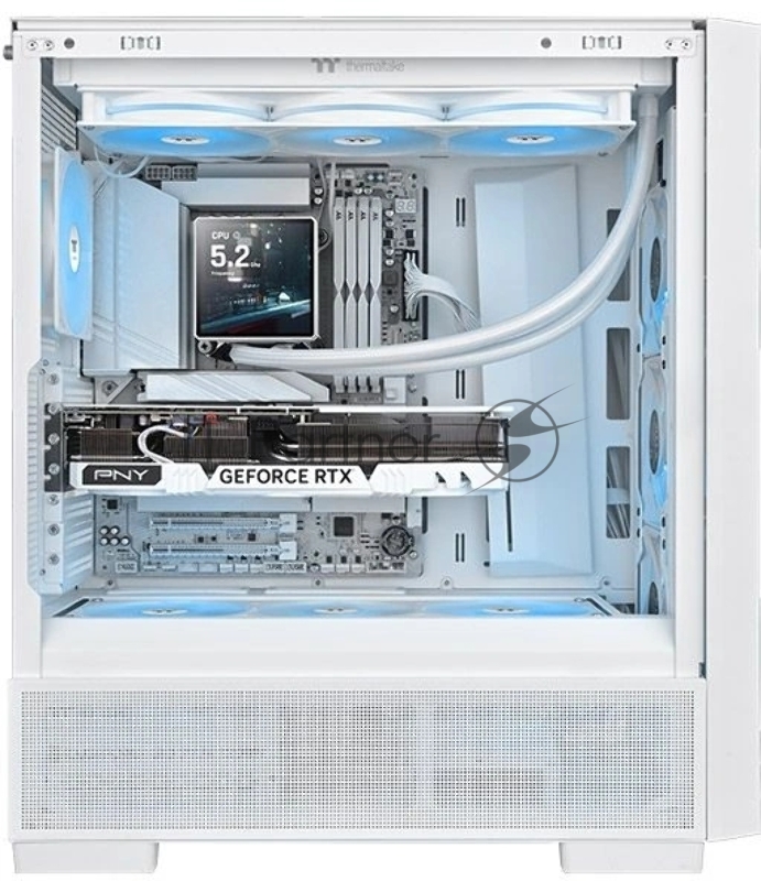 Система водяного охлаждения Thermaltake TH360 V3 Ultra Snow ARGB Soc-AM5/AM4/1200/1700/1851 белый 4-pin 37.8dB Al LCD 365W Ret (CL-W476-PL12SW-A)