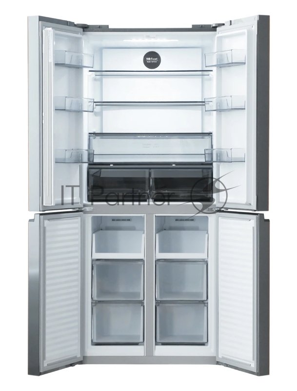 Холодильник Centek CT-1744 NF Marble Мрамор total NF 415л (148л/267л) 782х630х1825мм, Стекло, 4 дв