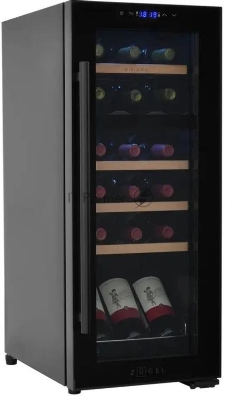 Винный шкаф ZÜGEL ZCWF184DB, черный