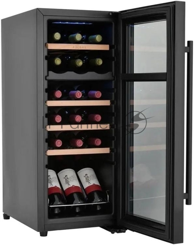 Винный шкаф ZÜGEL ZCWF184DB, черный