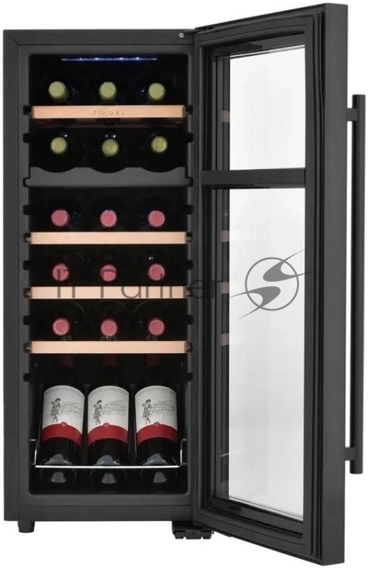 Винный шкаф ZÜGEL ZCWF184DB, черный