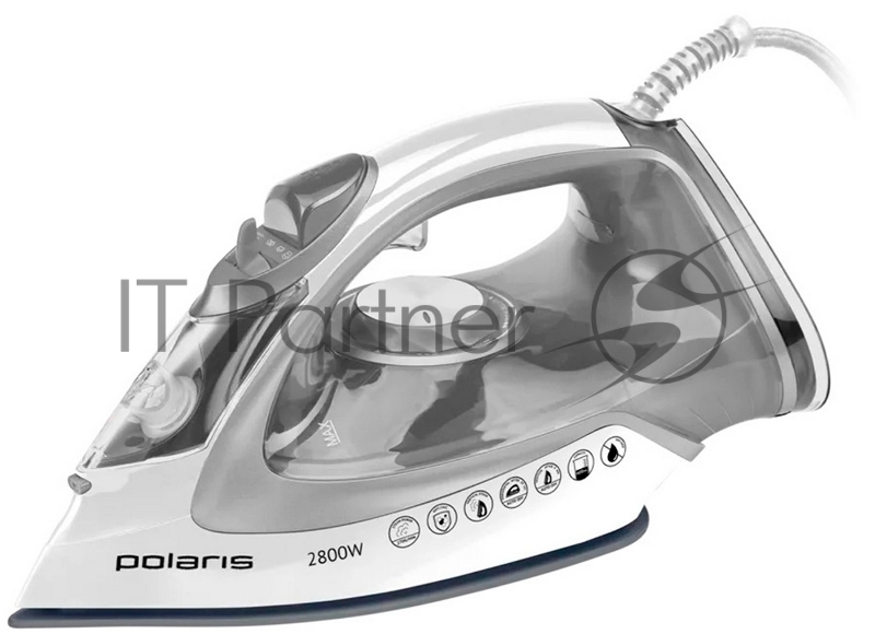 Утюг Polaris PIR-2821AK (2800Вт,кер,автоотк.3М) белый/серебряный