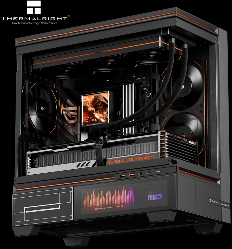 Система водяного охлаждения Thermalright Peerless Vision 360 UB Soc-AM5/AM4/1200/1700/1851 черный 4-pin 28.1dB Al Ret (P-VISION-UB-360-BL-ARGB)