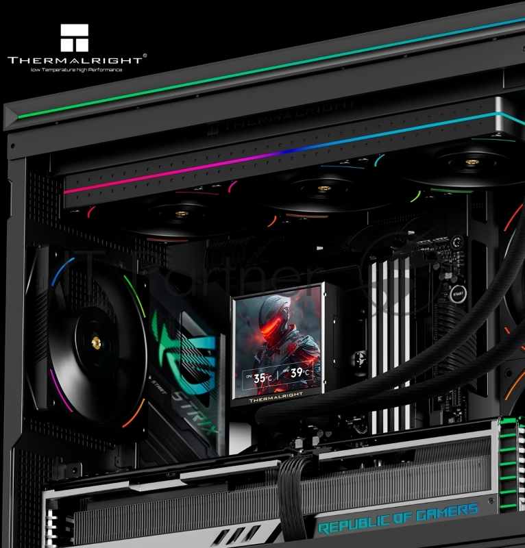 Система водяного охлаждения Thermalright Peerless Vision 360 UB Soc-AM5/AM4/1200/1700/1851 черный 4-pin 28.1dB Al Ret (P-VISION-UB-360-BL-ARGB)
