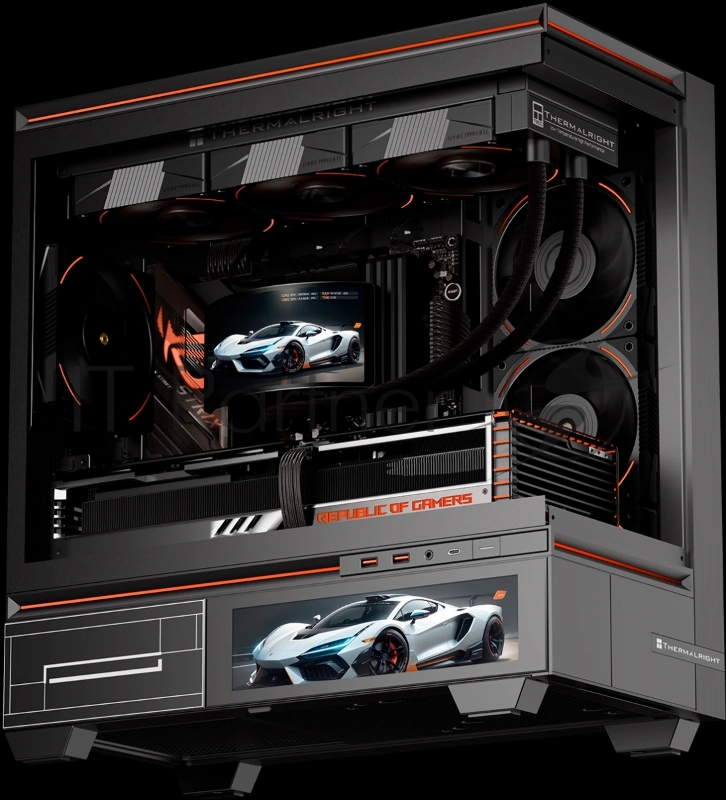 Система водяного охлаждения Thermalright Rainbow Vision 360 Turbo Soc-AM5/AM4/1200/1700/1851 черный 4-pin 28.1dB Al LCD Ret (R-VISION-TURBO-360-BL-ARGB)