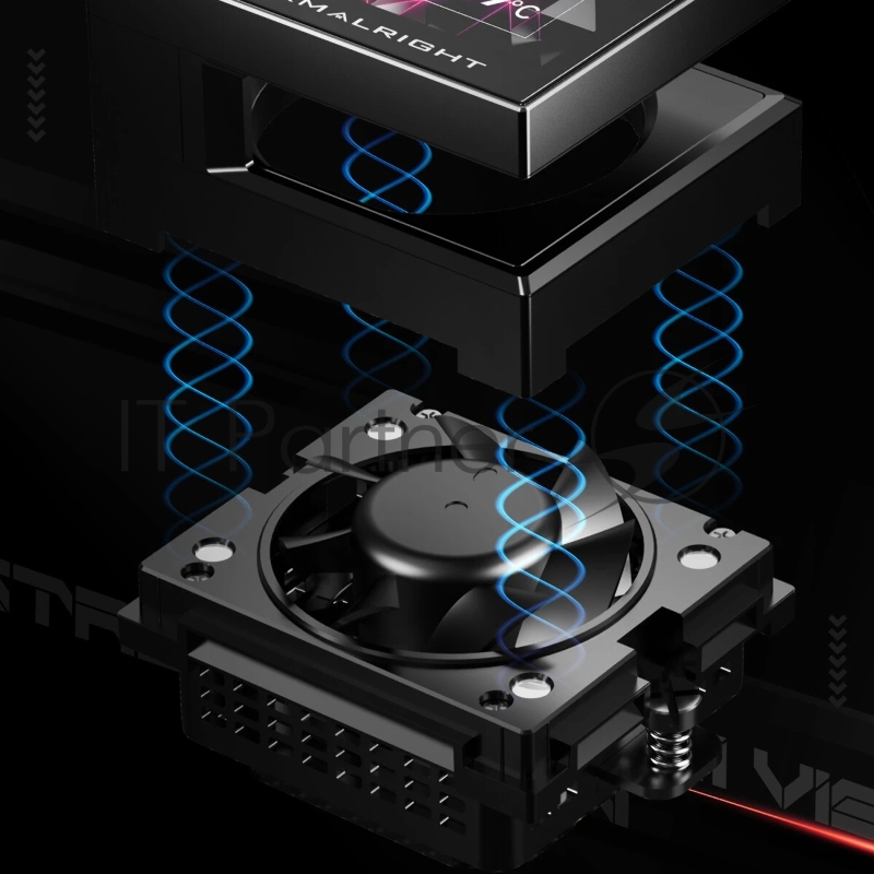 Система водяного охлаждения Thermalright Stream Vision 360 Soc-AM5/AM4/1200/1700/1851 черный 4-pin 28.1dB Al LCD Ret (S-VISION-360-BL)