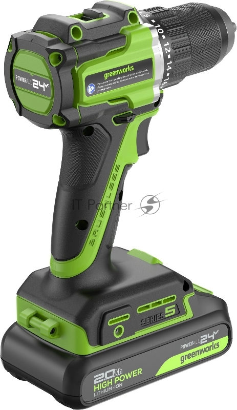 Дрель безударная Greenworks DD560 патрон:быстрозажимной реверс (3708407CUC)