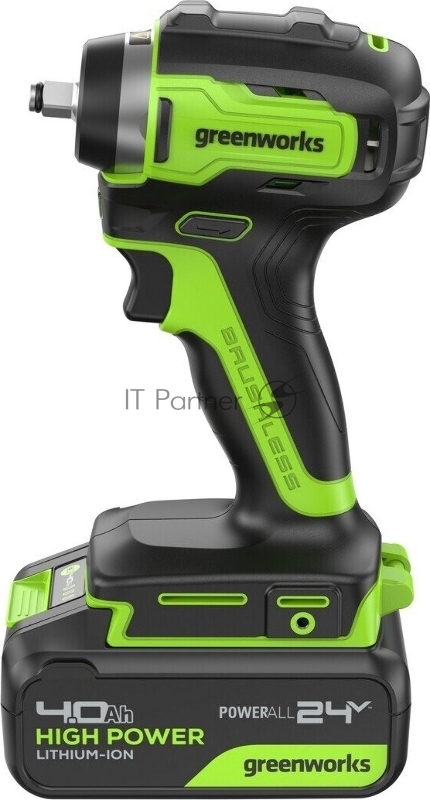 Гайковерт Greenworks G24IW200 аккум. патрон:квад.3/8 (3803607CUB)