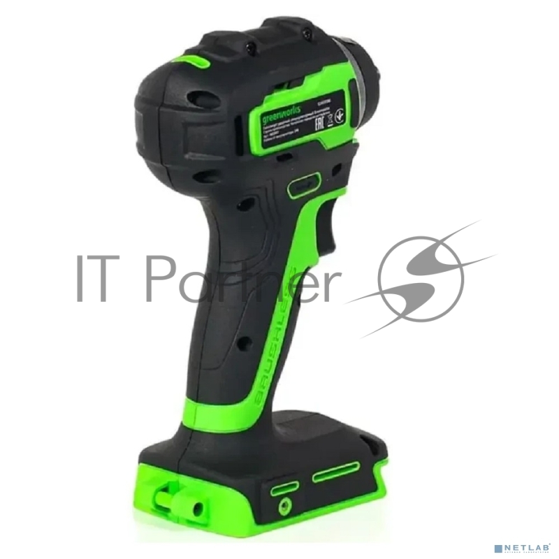 Гайковерт Greenworks G24IW200 аккум. патрон:квад.3/8 (3803607CUB)