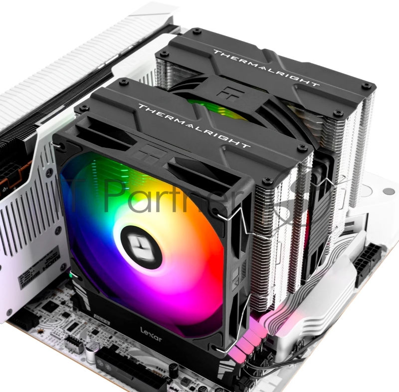 Устройство охлаждения (кулер) Thermalright Peerless Assassin 140 SE ARGB Soc-AM5/AM4/1200/1700/1851 черный 4-pin 19-25.6dB Al+Cu 1000gr Ret (PA140-SE-ARGB)