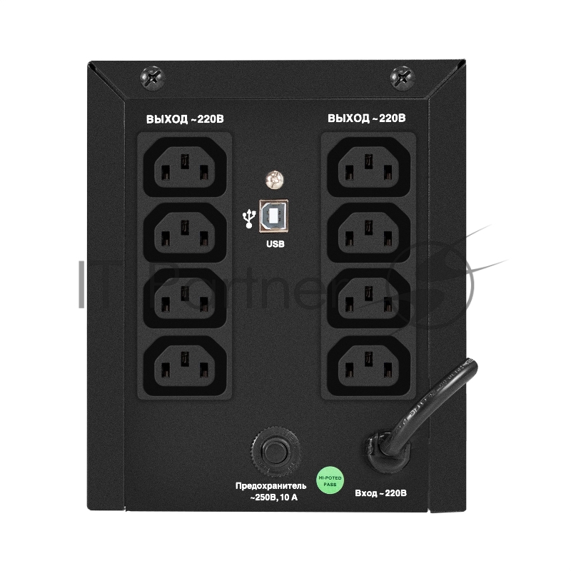 Источник бесперебойного питания ExeGate SpecialPro UNB-1000.LED.AVR.8C13.USB (1000VA/700W, LED, AVR, 8*C13, USB, батарея 12V 7.2Ah - 2 шт., металлический корпус, Black)