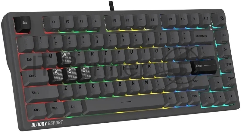 Клавиатура A4Tech Bloody MS76 темно-серый USB Multimedia for gamer LED (MS76)