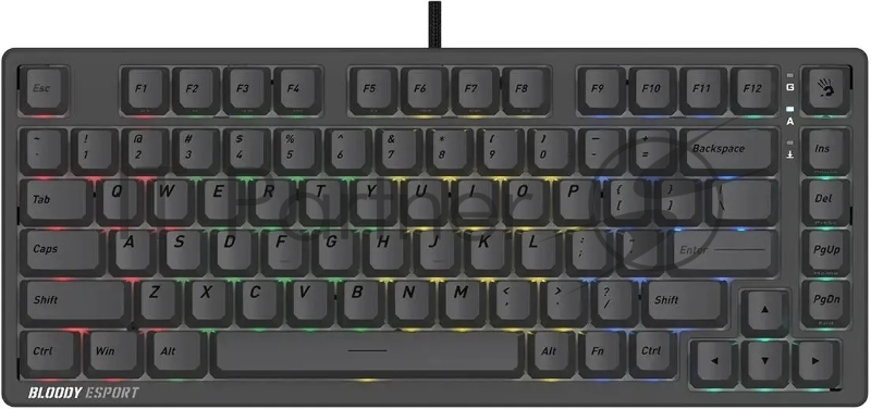 Клавиатура A4Tech Bloody MS76 темно-серый USB Multimedia for gamer LED (MS76)