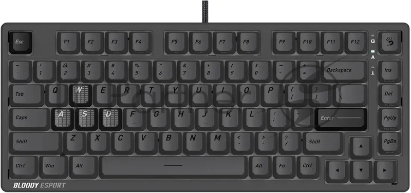 Клавиатура A4Tech Bloody MS76 темно-серый USB Multimedia for gamer LED (MS76)