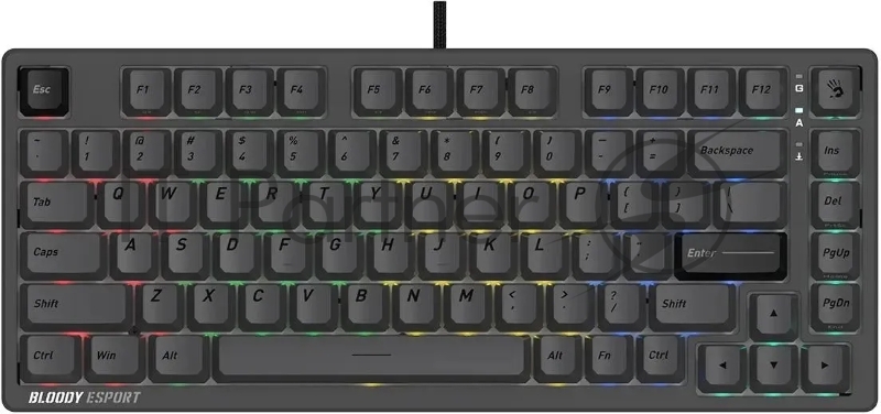 Клавиатура A4Tech Bloody MS76 темно-серый USB Multimedia for gamer LED (MS76)