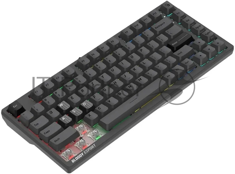 Клавиатура A4Tech Bloody MS76 темно-серый USB Multimedia for gamer LED (MS76)