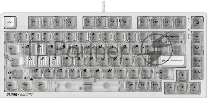 Клавиатура A4Tech MS76 белый USB Multimedia for gamer LED