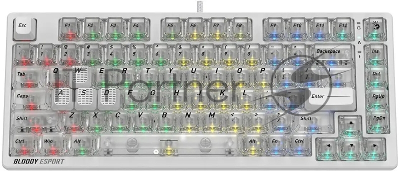 Клавиатура A4Tech MS76 белый USB Multimedia for gamer LED