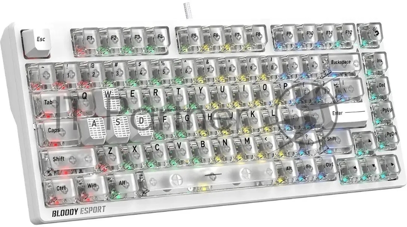 Клавиатура A4Tech MS76 белый USB Multimedia for gamer LED