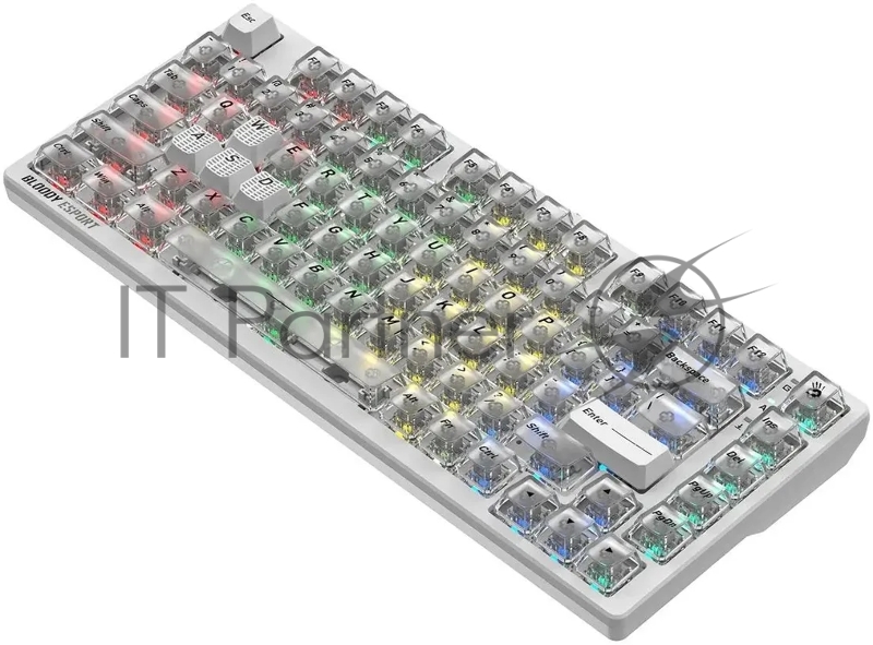 Клавиатура A4Tech MS76 белый USB Multimedia for gamer LED