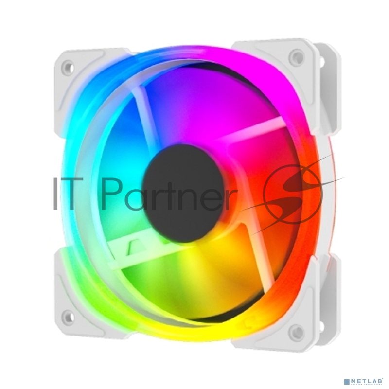 Вентилятор для корпуса Powercase (CM21-14W ARGB) White 140x140x25mm (PWM, 100шт./кор, 4pin +ARGB Sync, 800-1500±10% об/мин) Bulk