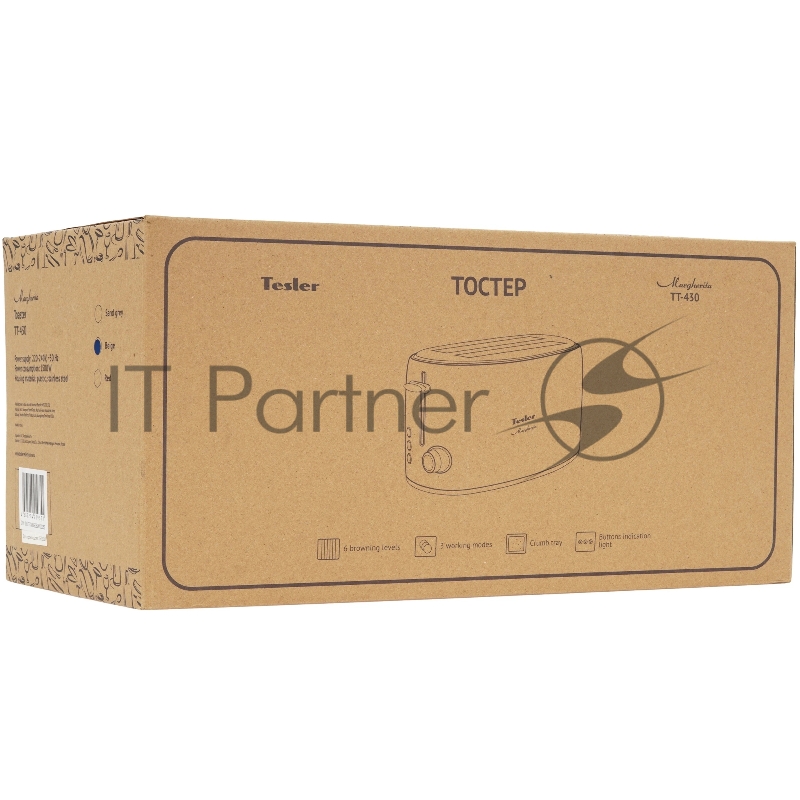 Тостер TESLER TT-430 BEIGE