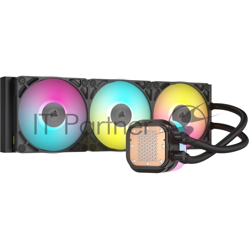 Система жидкостного охлаждения Corsair iCUE LINK TITAN 360 RX RGB (360mm, Black, RGB/ Fans: 3x120mm, 73.5CFM, 36dBA, 2100RPM/ S: 1851, 1700, AM5, AM4)