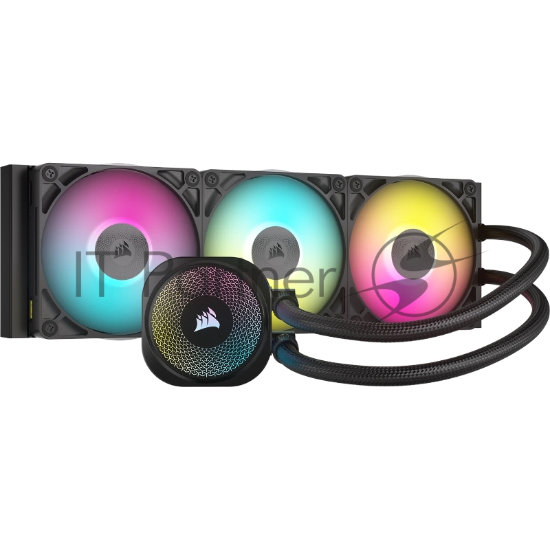Система жидкостного охлаждения Corsair iCUE LINK TITAN 360 RX RGB (360mm, Black, RGB/ Fans: 3x120mm, 73.5CFM, 36dBA, 2100RPM/ S: 1851, 1700, AM5, AM4)