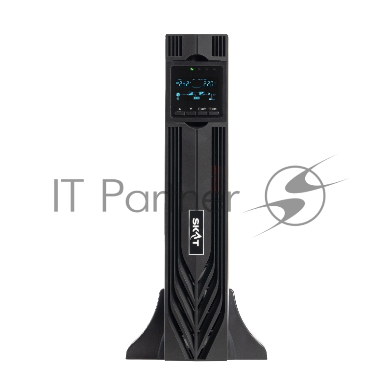 Источник бесперебойного питания Бастион SKAT-UPS 1000-RACK-ON-2X9 P3 Online, синус, 1000ВА/1000 Вт, стойка/на пол, 2xSchuko, встр. АКБ 24В (2x9 Ач), SNMP/USB/RS-232/EPO, доп блок до 4 шт SKAT BC 24/18S3, МПТ (8760)