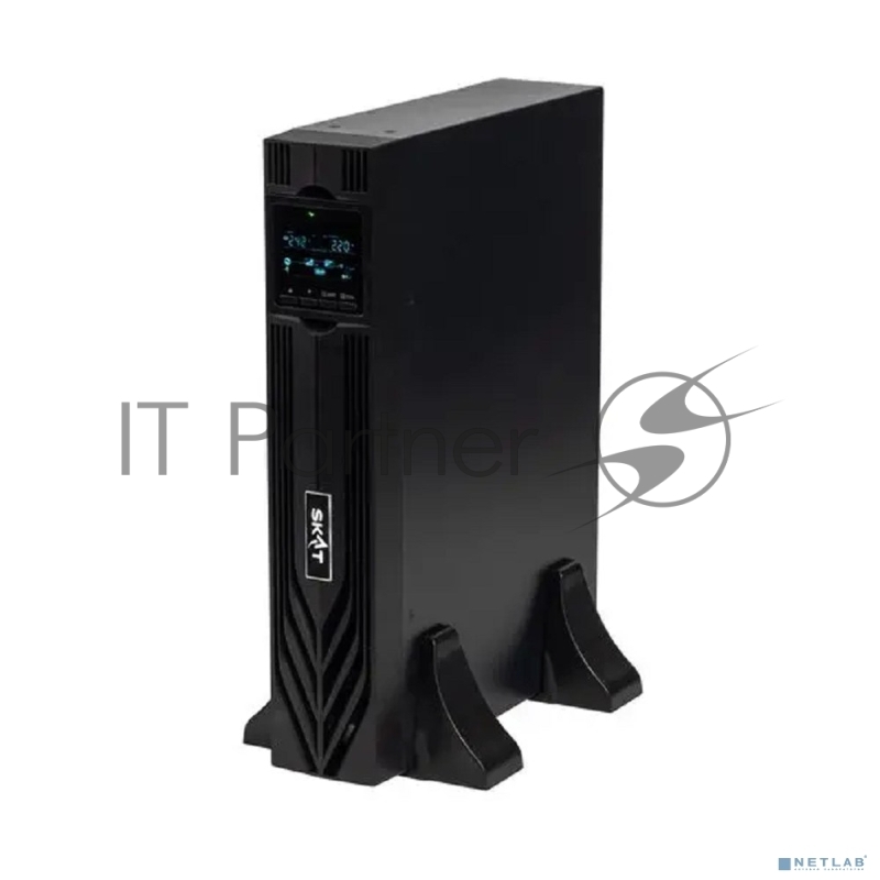 Источник бесперебойного питания Бастион SKAT-UPS 1000-RACK-ON-2X9 P3 Online, синус, 1000ВА/1000 Вт, стойка/на пол, 2xSchuko, встр. АКБ 24В (2x9 Ач), SNMP/USB/RS-232/EPO, доп блок до 4 шт SKAT BC 24/18S3, МПТ (8760)