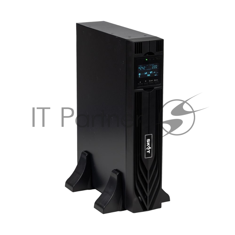 Источник бесперебойного питания Бастион SKAT-UPS 1000-RACK-ON-2X9 P3 Online, синус, 1000ВА/1000 Вт, стойка/на пол, 2xSchuko, встр. АКБ 24В (2x9 Ач), SNMP/USB/RS-232/EPO, доп блок до 4 шт SKAT BC 24/18S3, МПТ (8760)