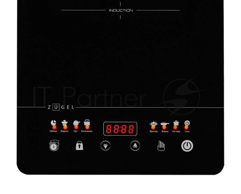 Настольная плита ZUGEL ZIHF60B, черная