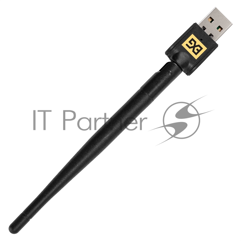 Сетевой адаптер Wi-Fi 4 ExeGate ETL-WN722N-2 (Беспроводной USB адаптер, Wi-Fi N (b/g/n), чипсет Realtek8188, до 150 Мбит/с на 2,4 ГГц, внешняя 4dBi антенна, USB 2.0)