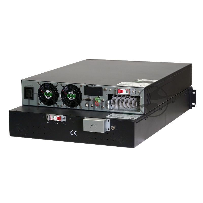 Источник бесперебойного питания Systeme Electric Smart-Save Online SRV 6000 ВA, 6000 Вт, 230 В, 1:1, 2U+2U, конвертируемый форм-фактор, 16 шт. АКБ, 12В 9Ач, клеммы, размеры 440x600x174 мм